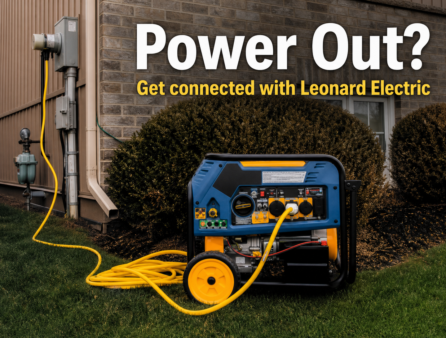 GenerLink transfer switch and portable generator connection